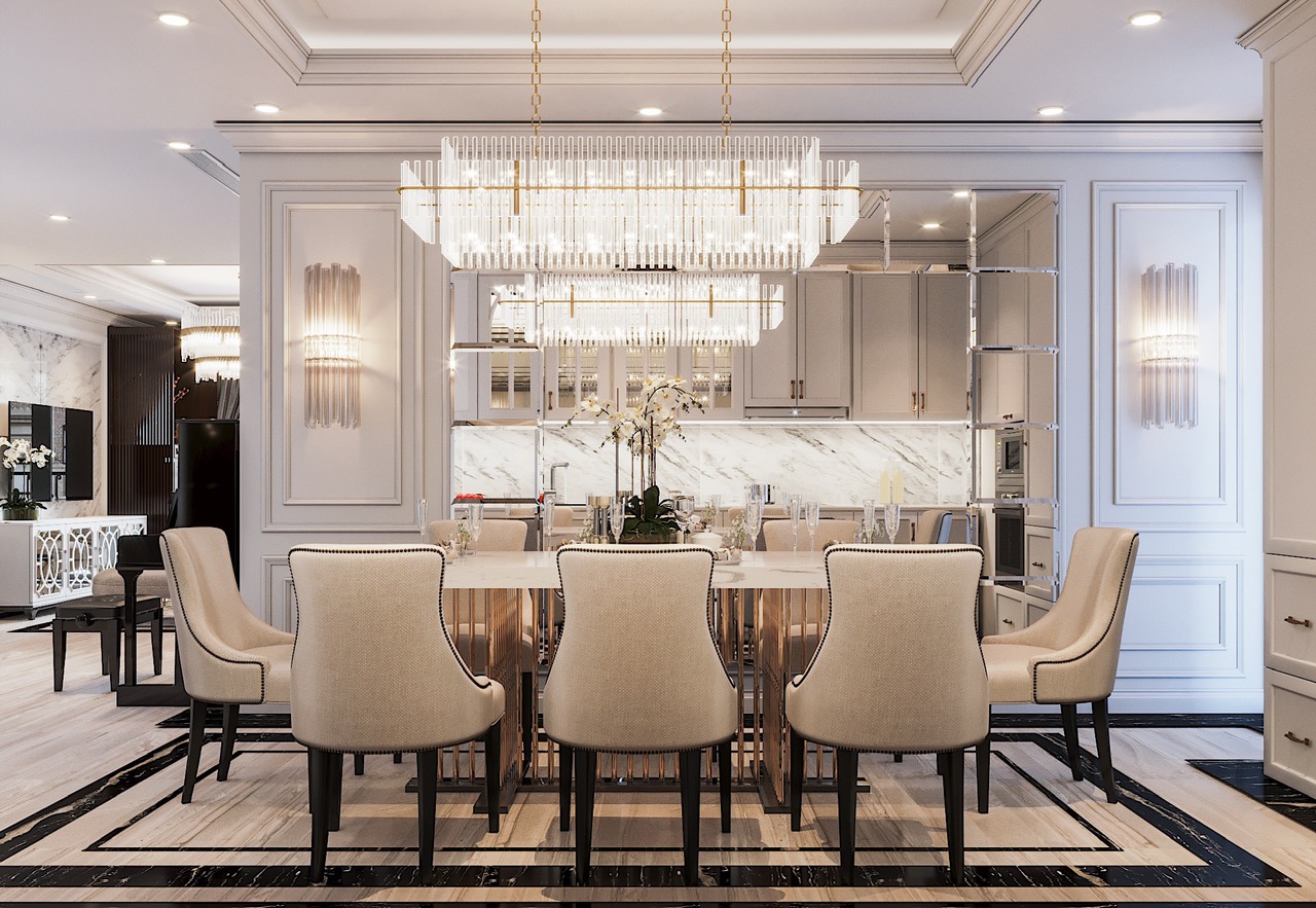 Tủ bếp bằng nhựa đặc PVC do Nội thất Sài Gòn Homes thi công