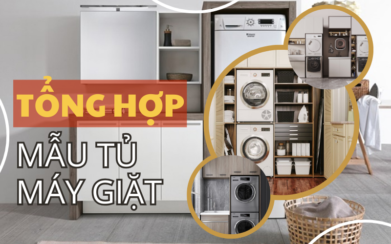 Top 10+ Mẫu tủ để máy giặt ngoài ban công bảo vệ ngoài trời