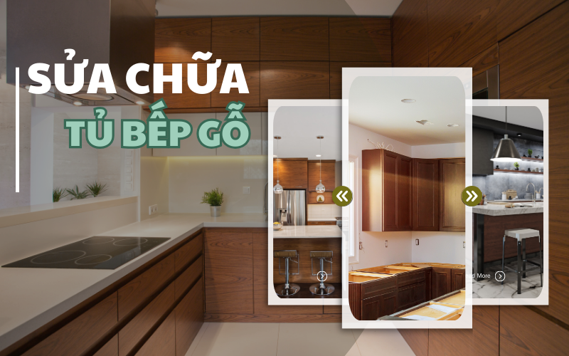 Dịch vụ sửa chữa tủ bếp gỗ tại nhà TPHCM