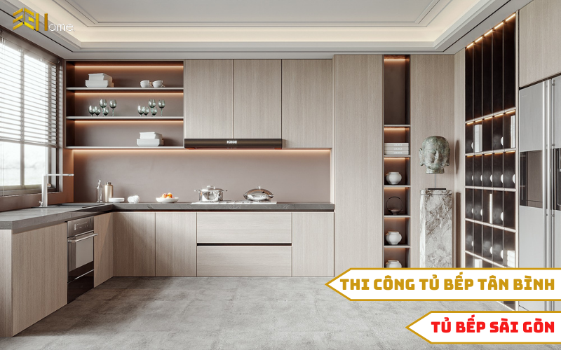 Tủ bếp Sài Gòn - Đơn vị thi công tủ bếp Tân Bình đạt chuẩn chất lượng