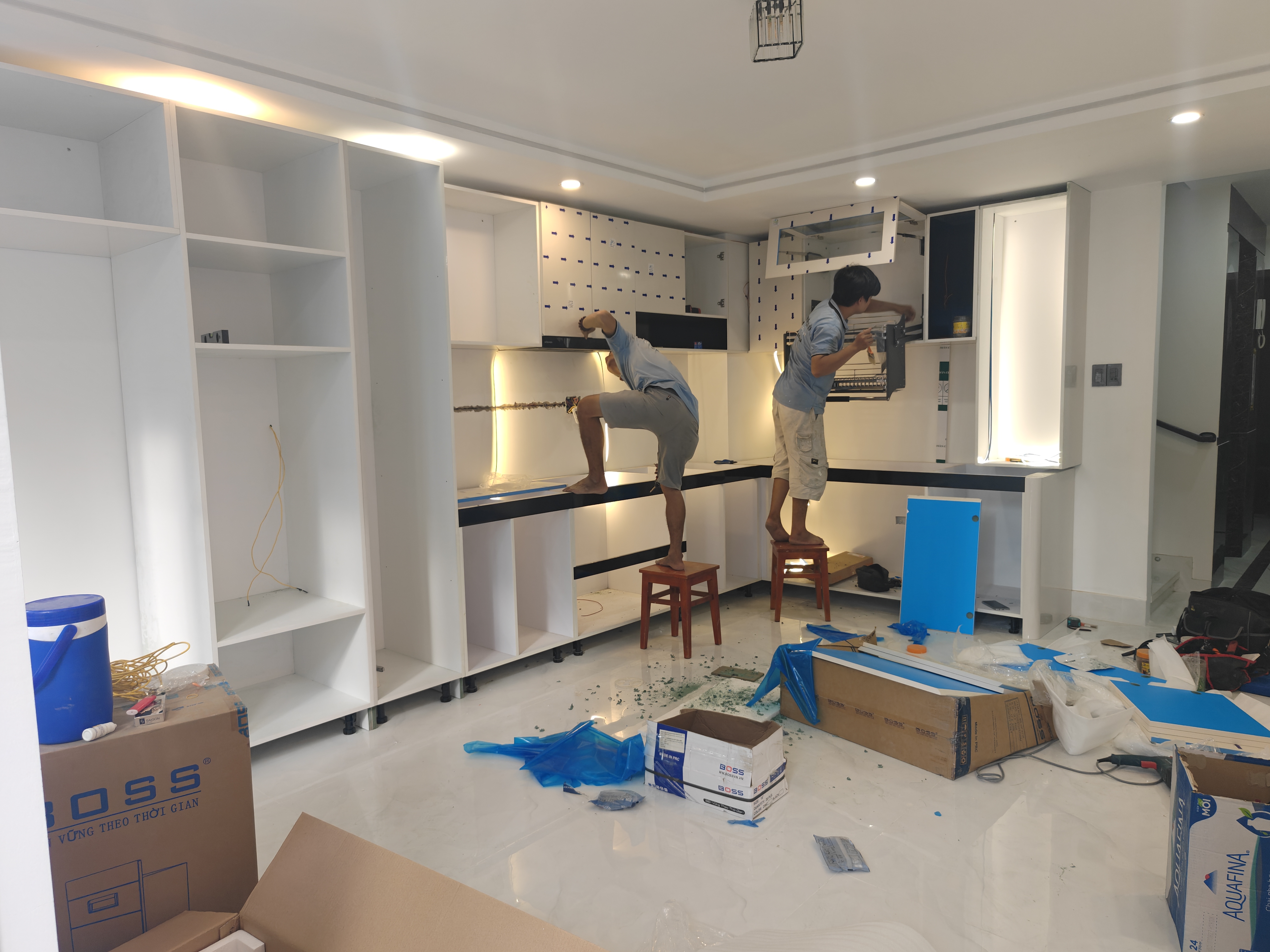 tủ bếp acrylic nhà Anh Dũng