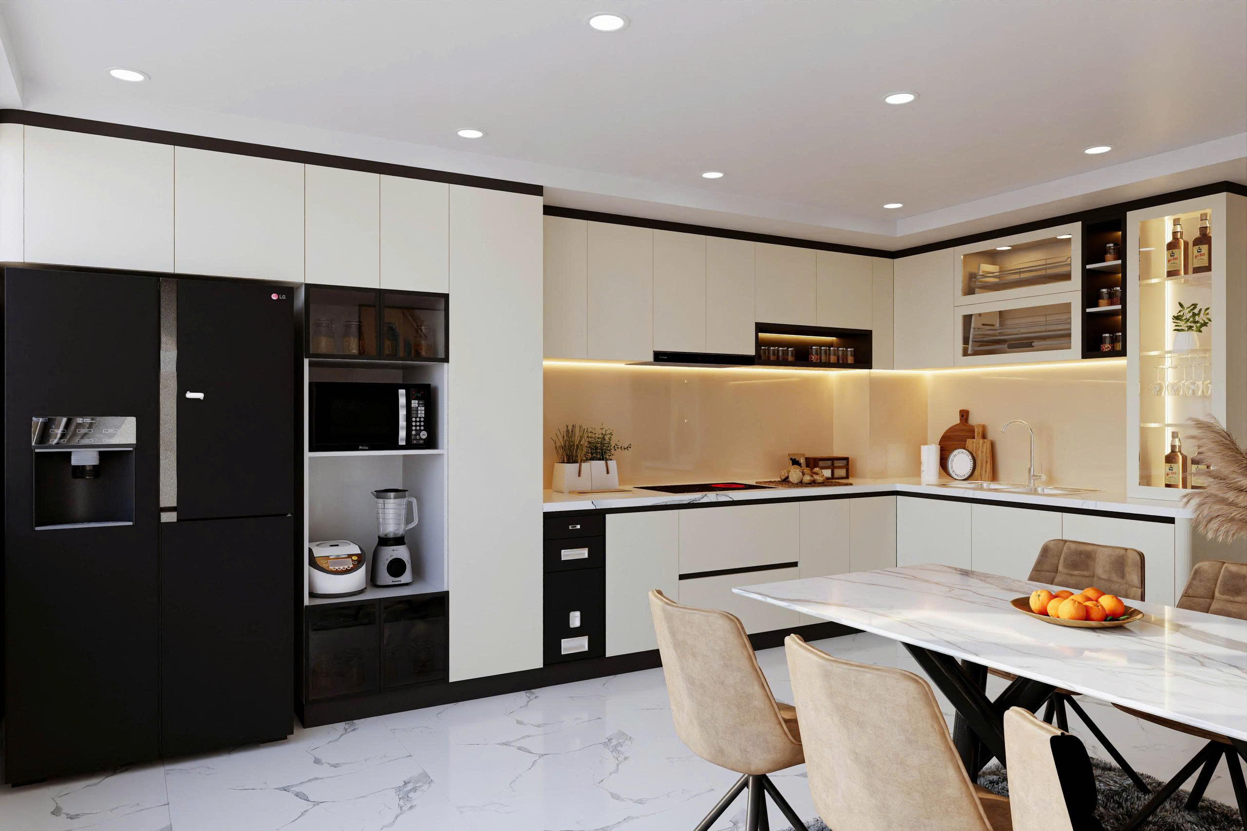 tủ bếp acrylic nhà Anh Dũng