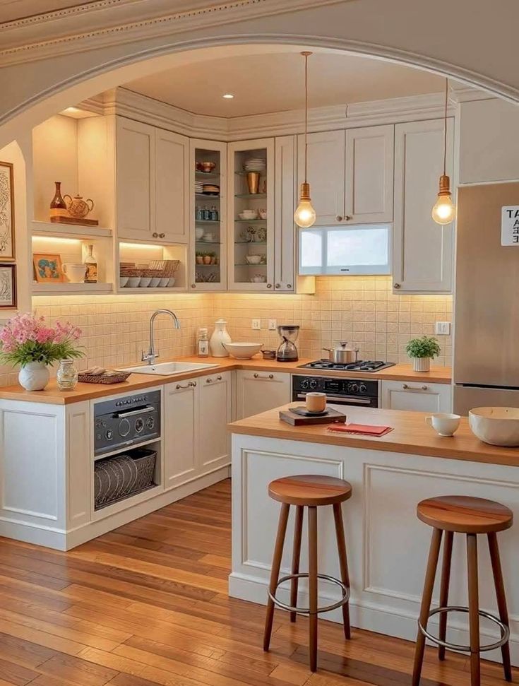 tủ bếp cánh kính