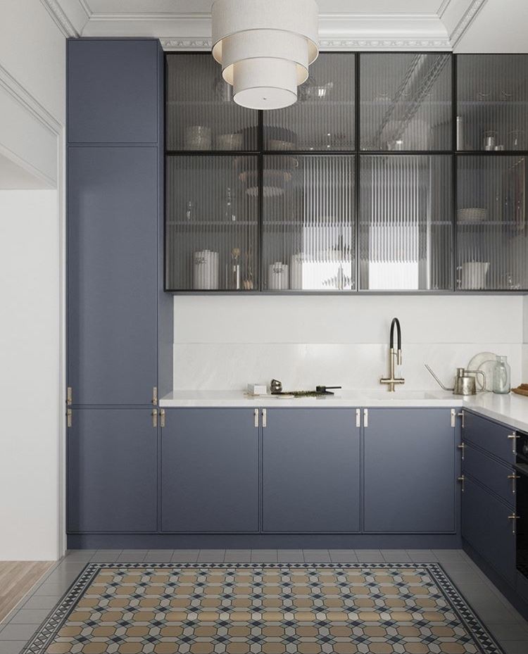 Tủ bếp cánh kính Domino