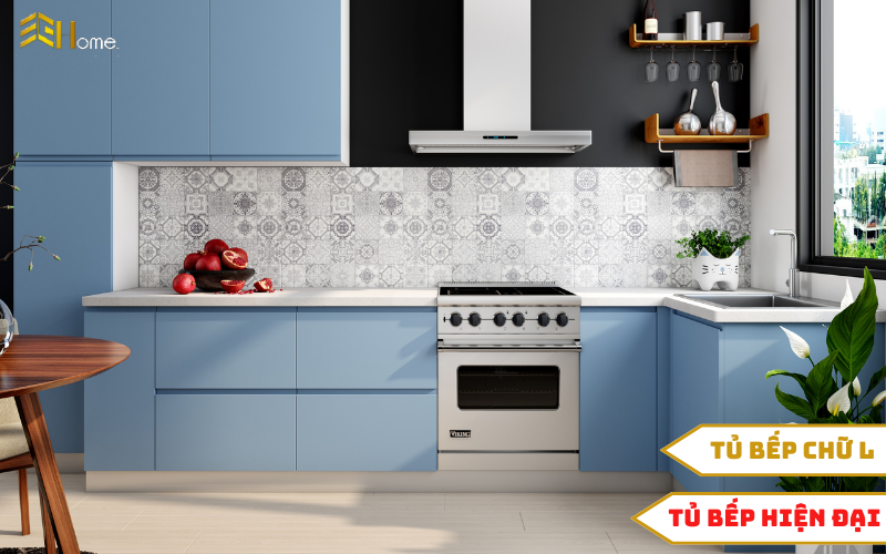 Mẫu tủ bếp đẹp hình chữ L hiện đại được săn đón nhiều nhất năm 2024