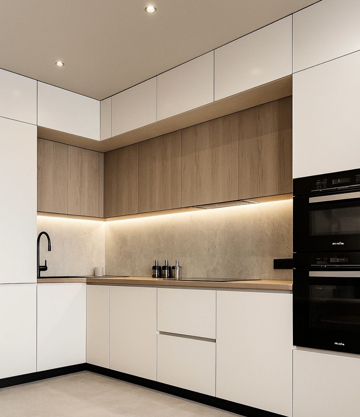 Tủ bếp MDF cánh Acrylic