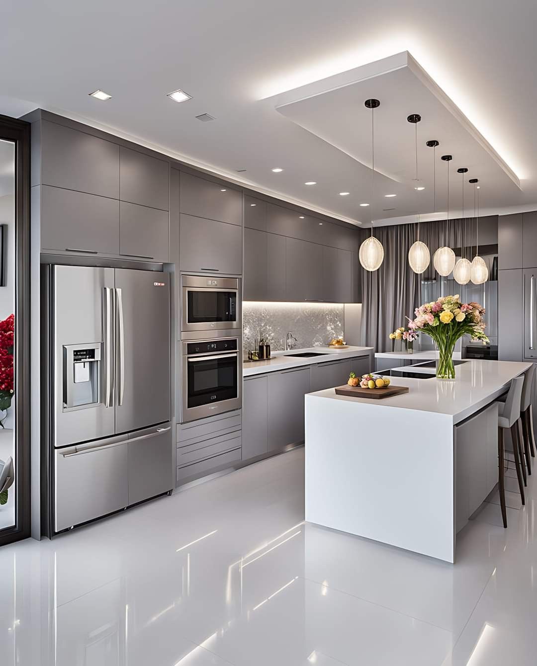 tủ bếp nhựa đặc phủ acrylic