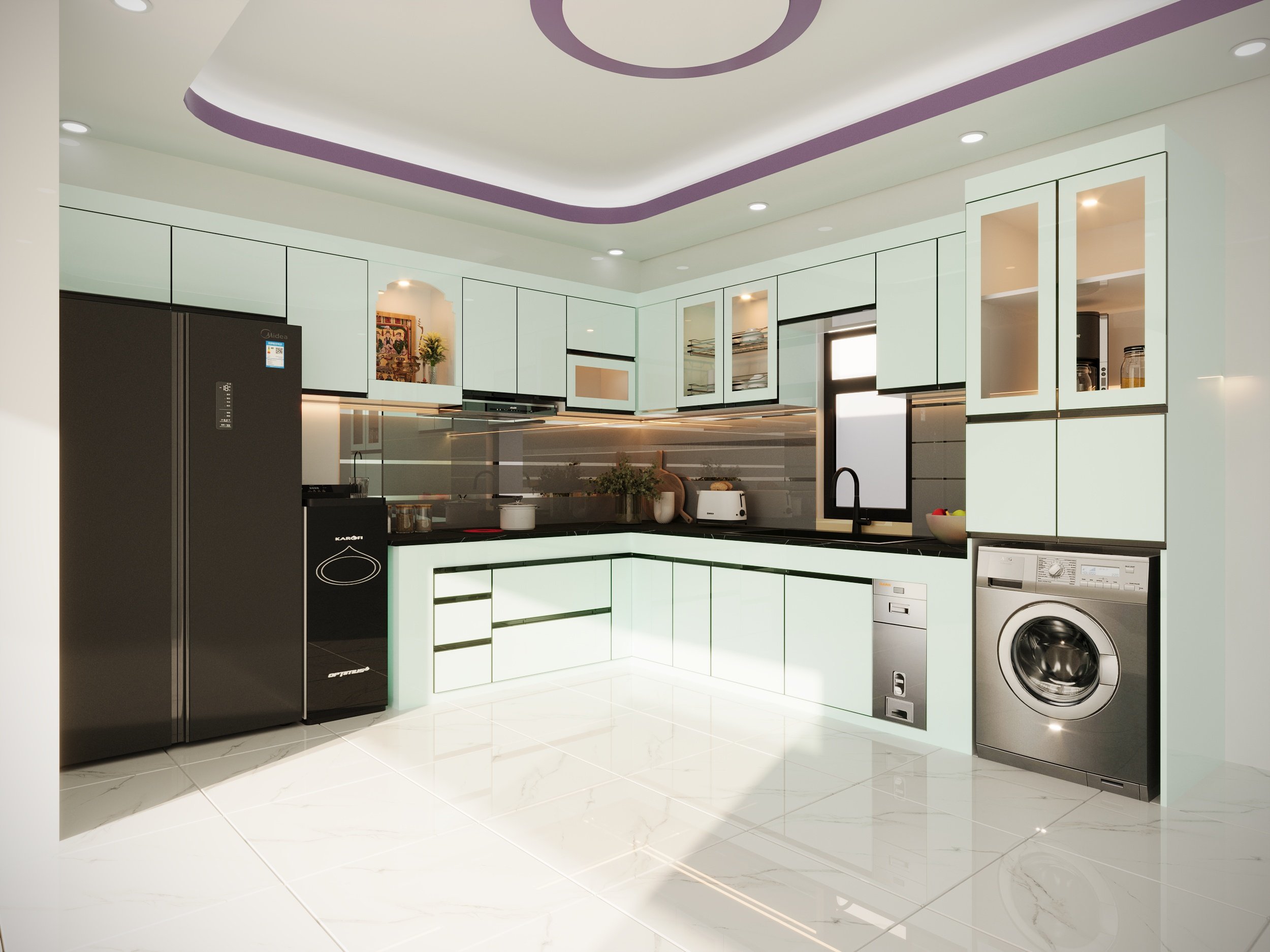 tủ bếp nhựa pvc