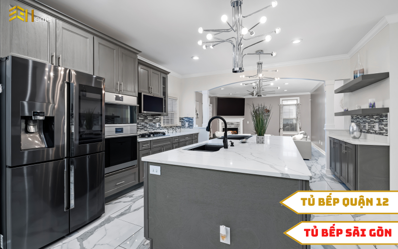 Đơn vị Thi công tủ bếp quận 12 giá rẻ, bền đẹp và chất lượng