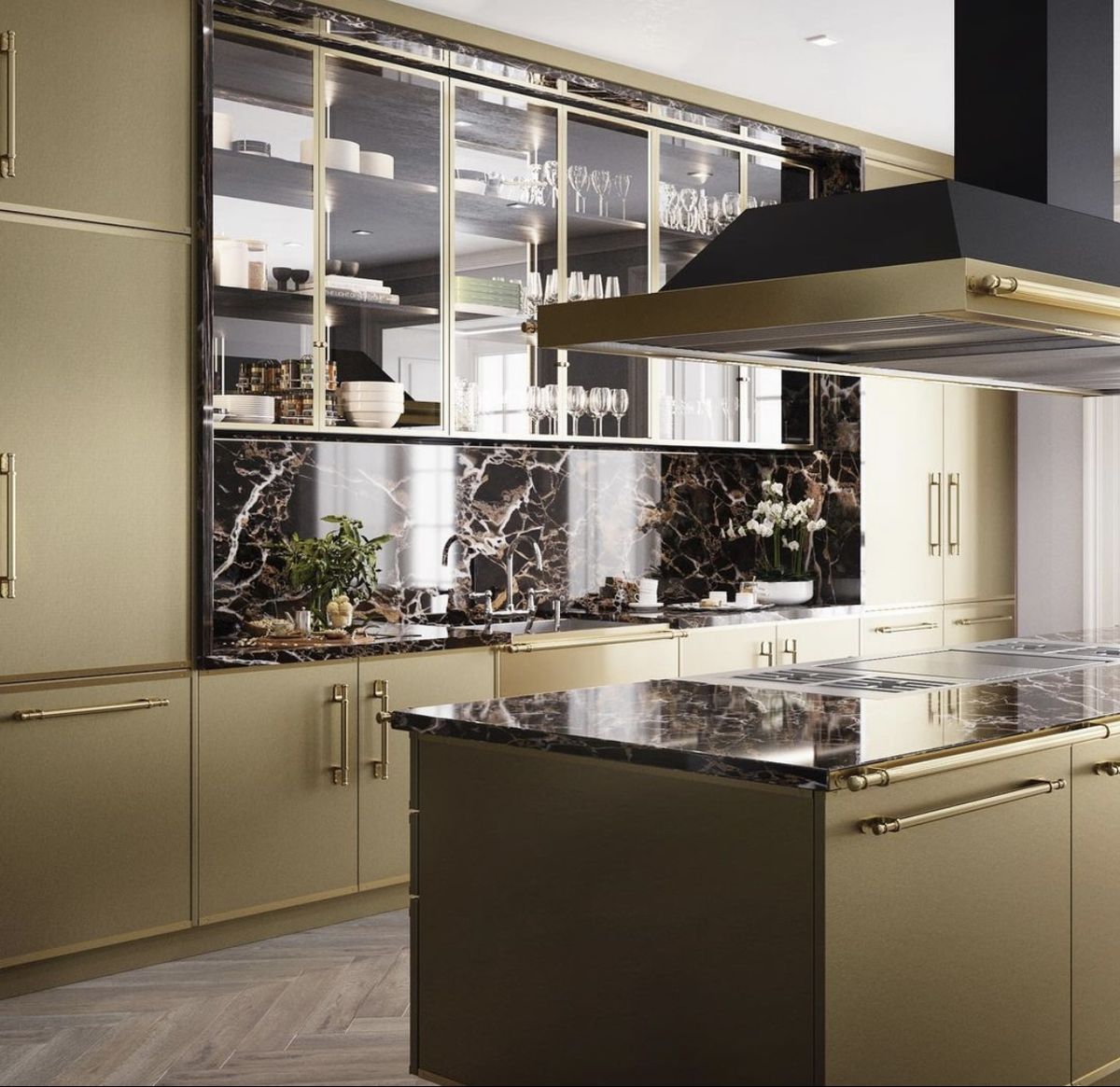 ưu điểm sử dụng tủ bếp kính